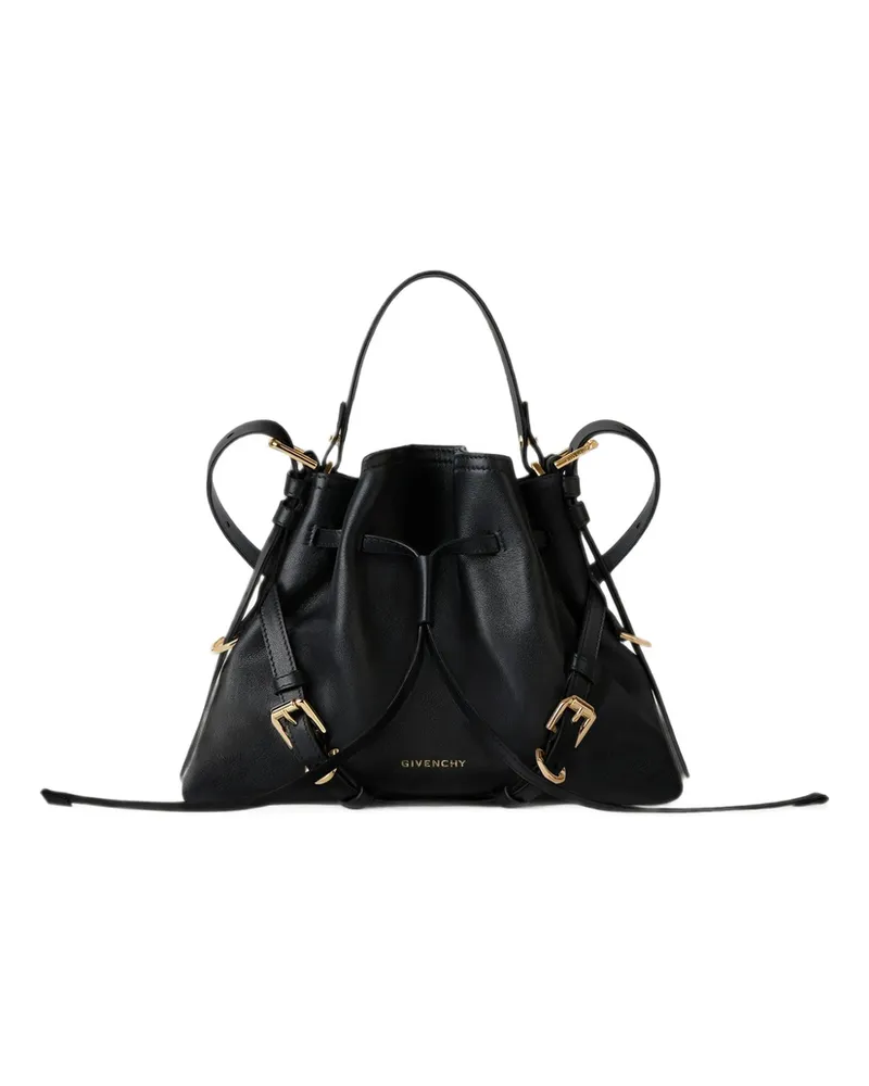 Givenchy Small Voyou Bucket Bag In Shiny Leather Black