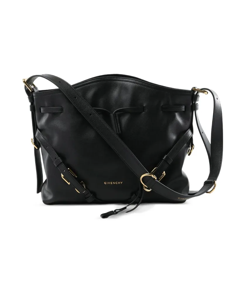Givenchy Small Voyou Leather Bucket Bag Black