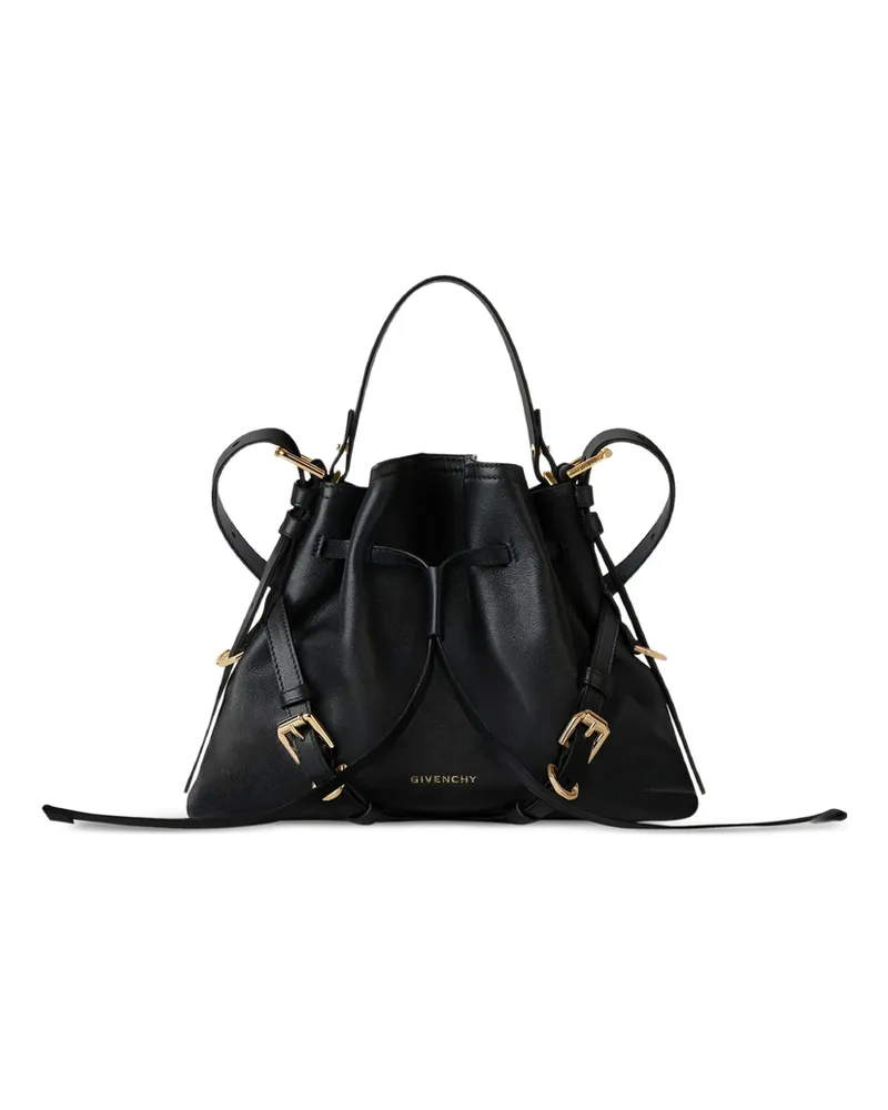 Givenchy Small Voyou Bucket Bag In Shiny Leather Black
