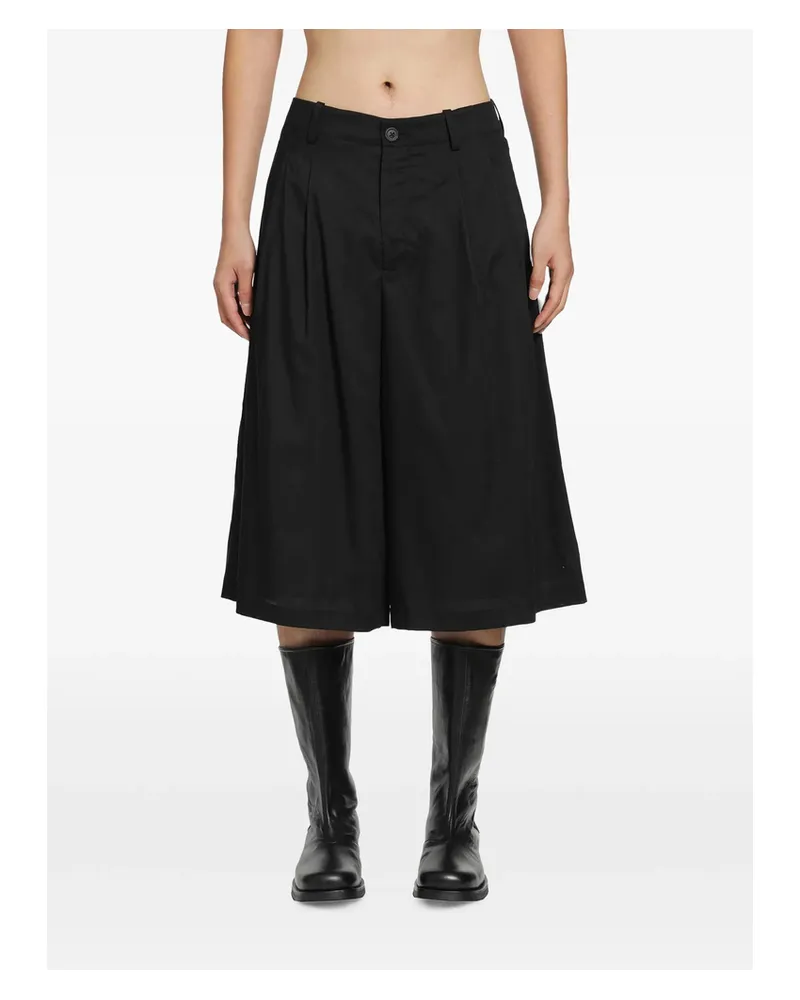 Our Legacy Split Pleated Shorts Black