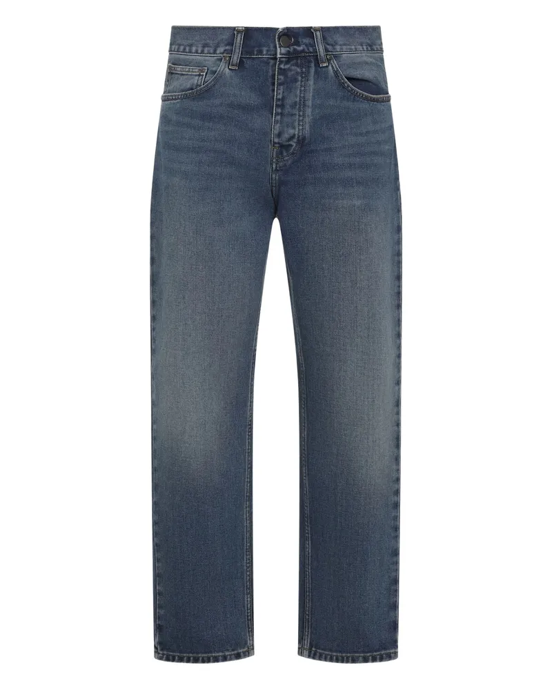 Carhartt WIP Newel Logo-patch Washed Jeans Blue