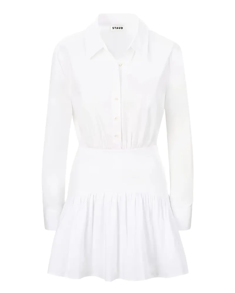 STAUD Rocco Mini Dress White