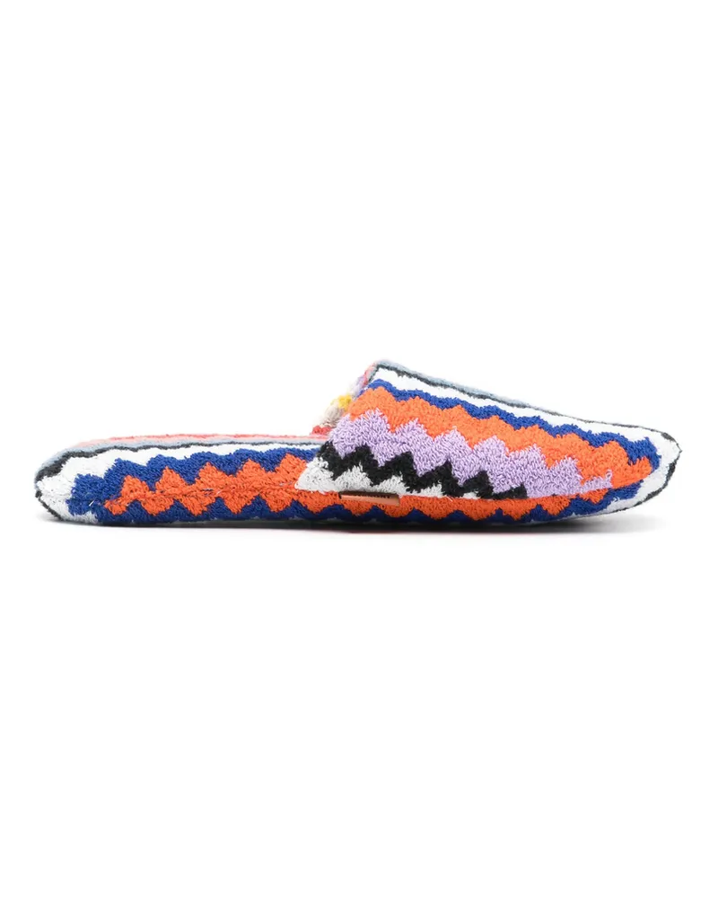 Missoni Home Zigzag-motif Slippers Blue