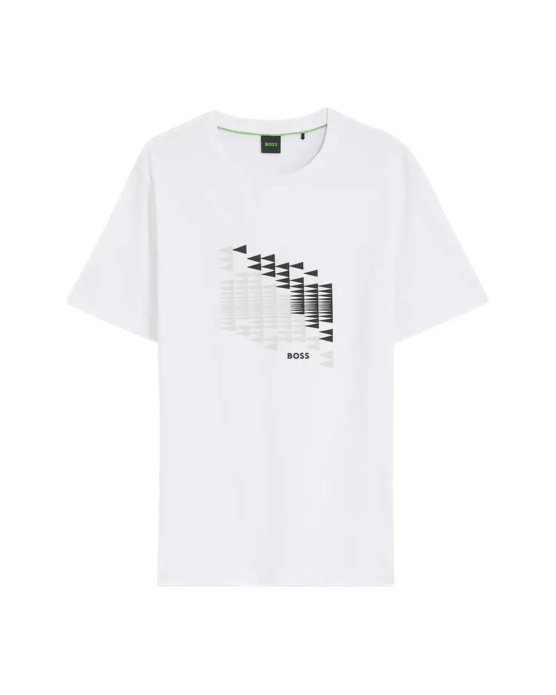 HUGO BOSS Network Flag Graphic-print T-shirt White