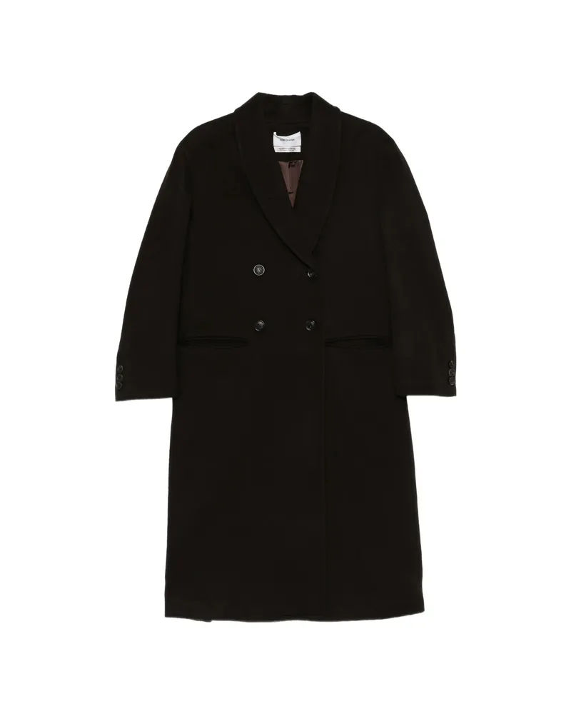 LOW CLASSIC Double-breasted Shawl-collar Coat Brown