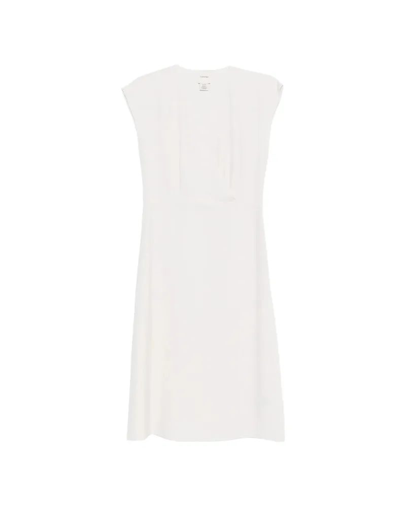 Calvin Klein V-neck Midi Dress Neutrals