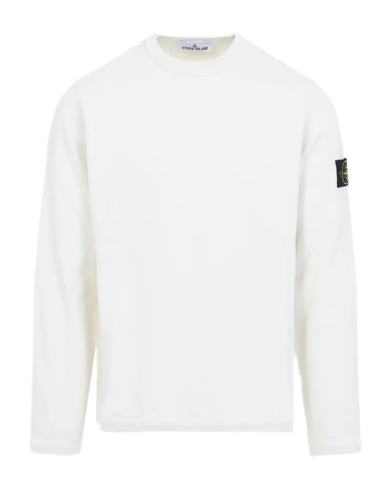 Stone Island Logo-detail Sweater White