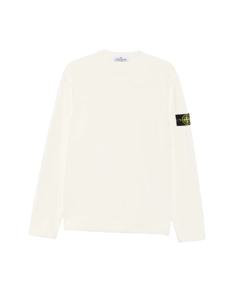 Stone Island Logo-detail Sweatshirt White