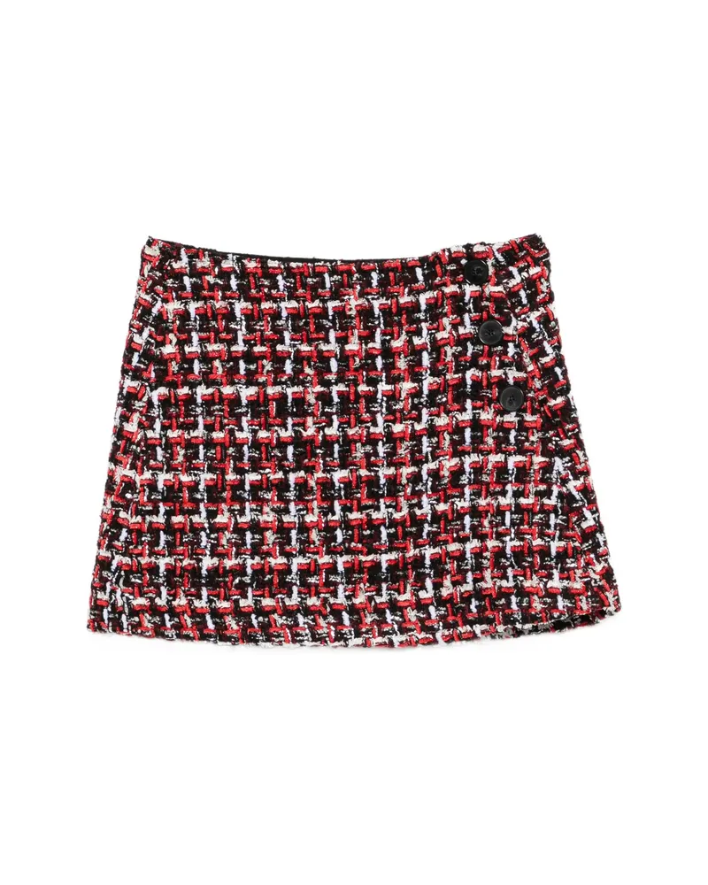 IRO Bouclé Button-front Mini Skirt Black