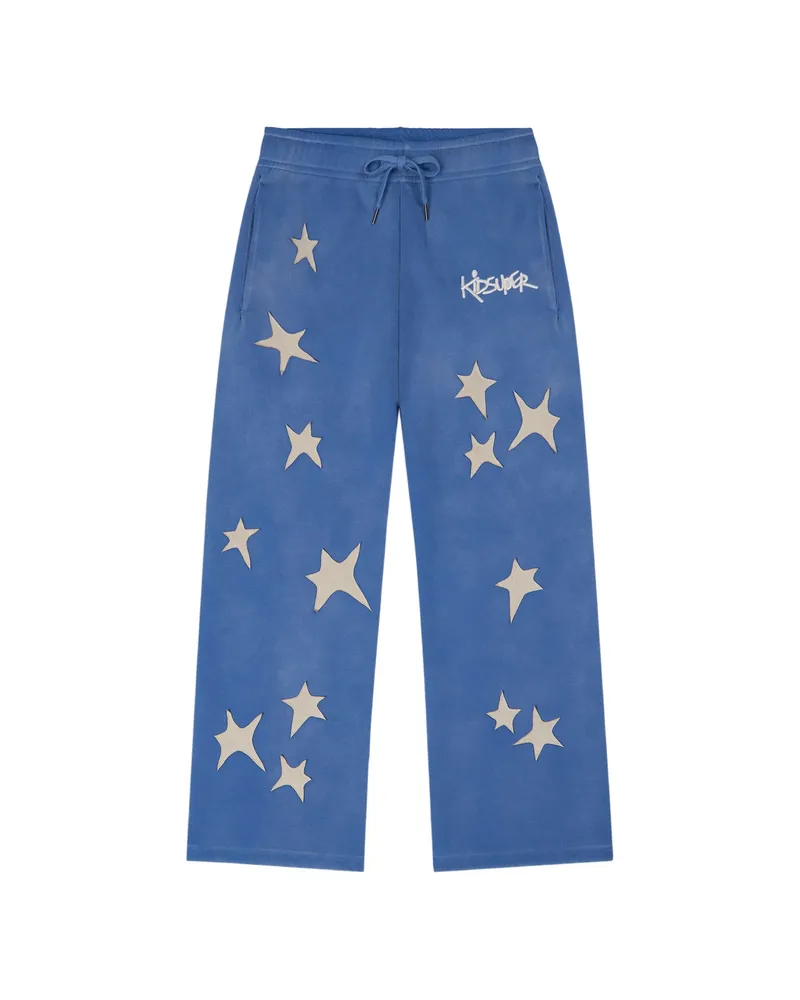 KidSuper Star Graphic Trousers Blue
