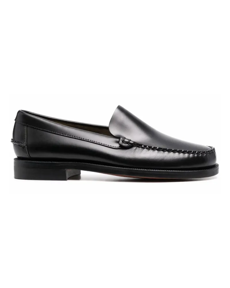 Sebago Polished-leather Loafers Black