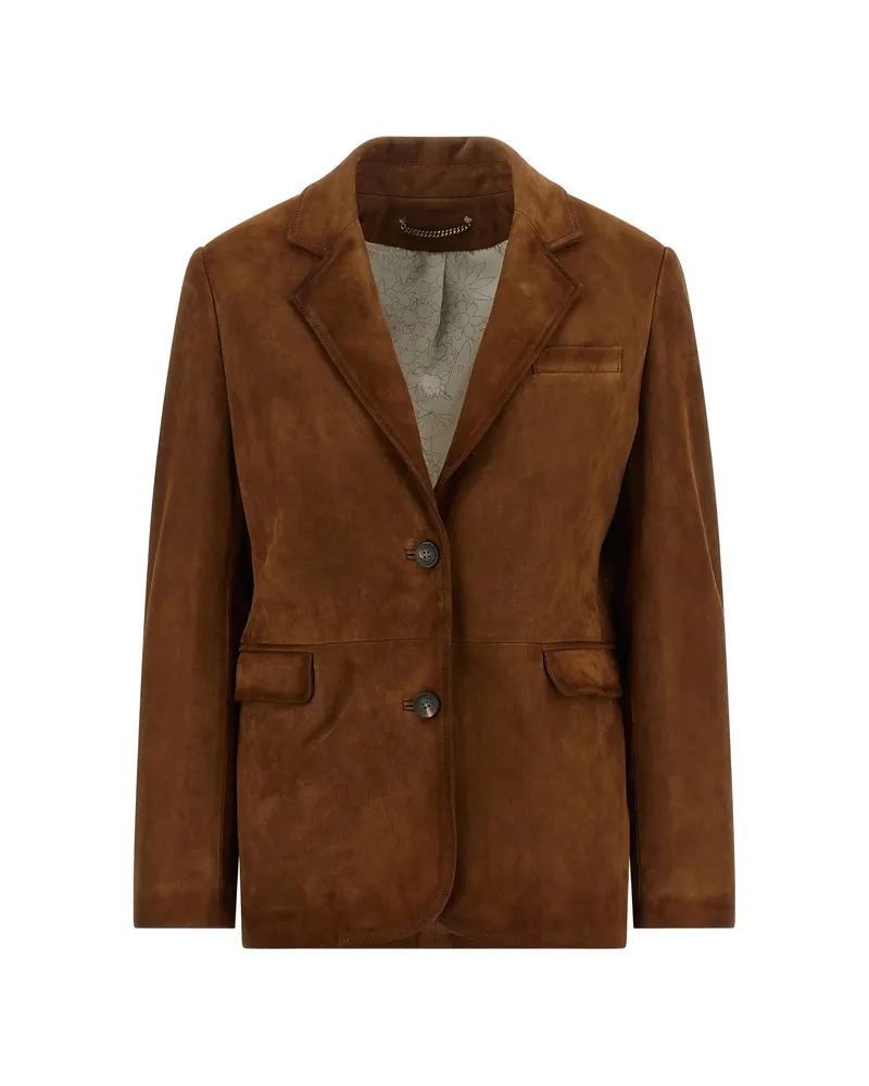 Golden Goose Robyn Suede Blazer Brown