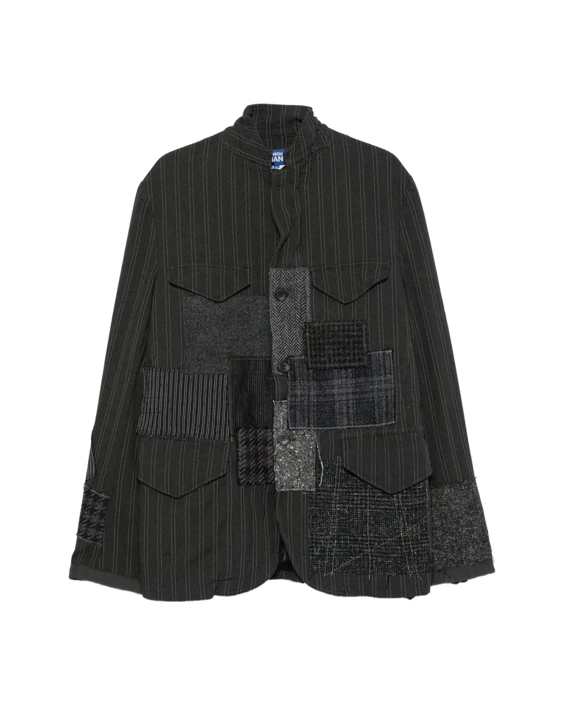 Junya Watanabe Patchwork Pinstripe Jacket Grey