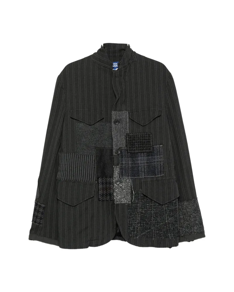 Junya Watanabe Patchwork Pinstripe Jacket Grey