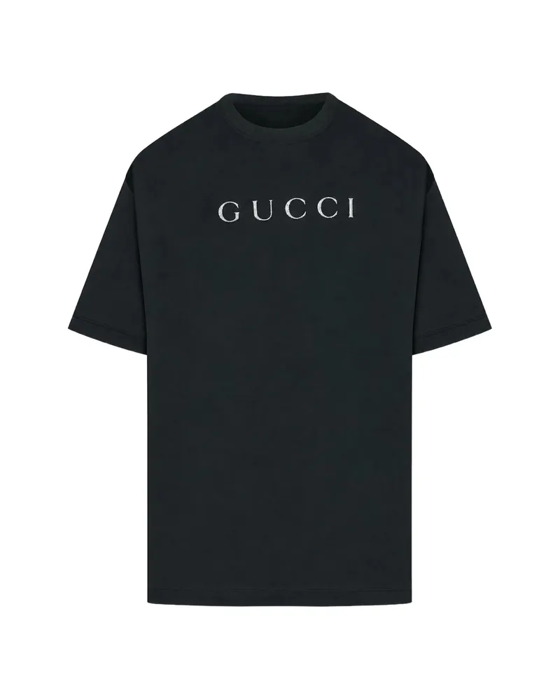 Gucci Cotton Jersey T-shirt With Print Black