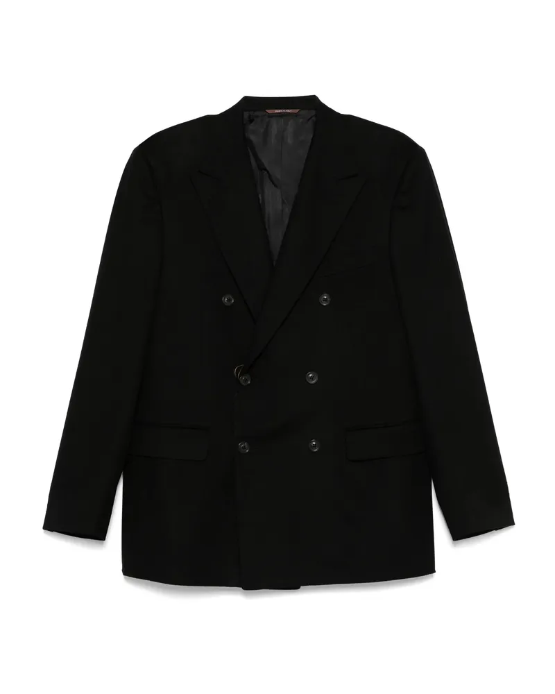 Canali Double-breasted Jacket Black
