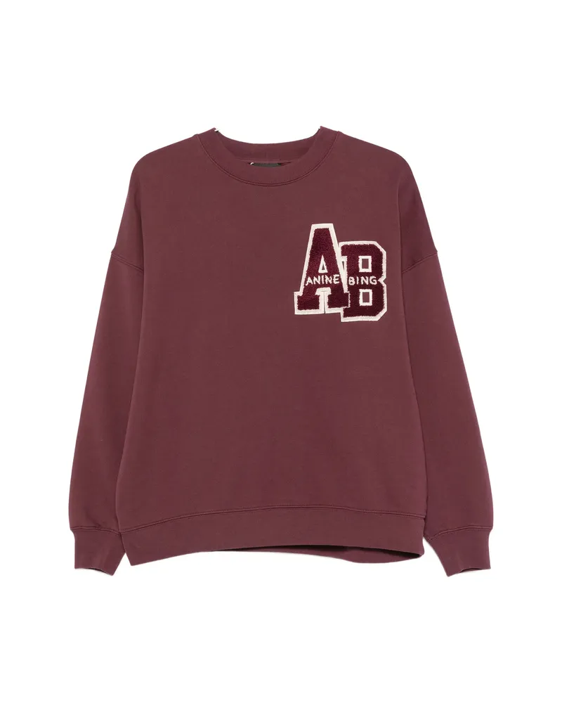 Anine Bing Miles Logo-detail Sweatshirt Red