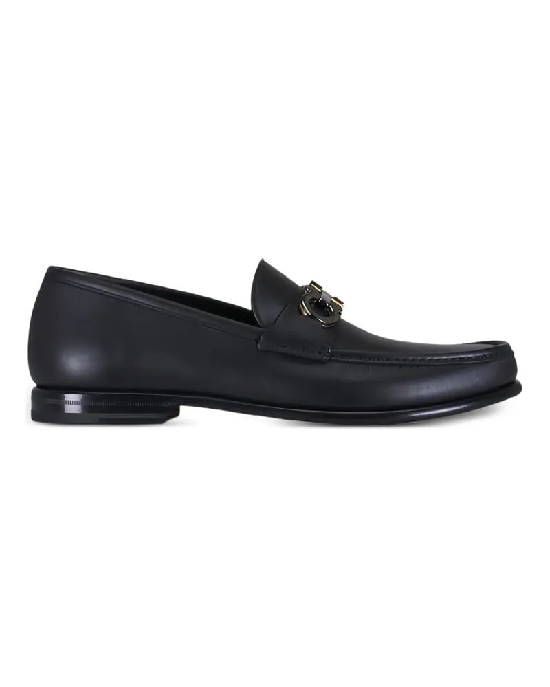 Ferragamo Gancini-detail Loafers Black