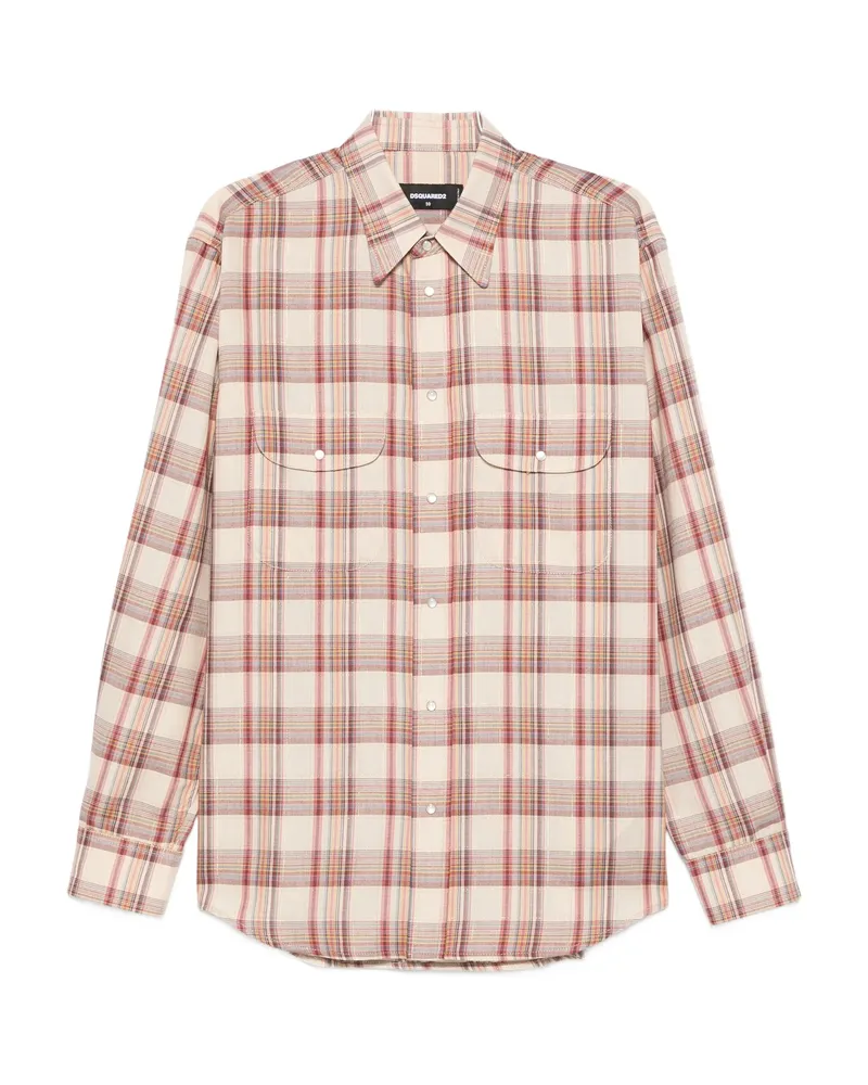 Dsquared2 Checked Pocket Shirt Neutrals