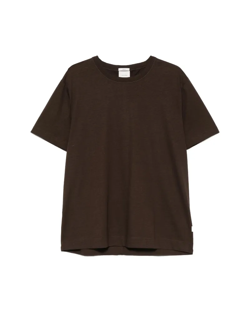Calvin Klein Crew-neck Short-sleeve T-shirt Brown