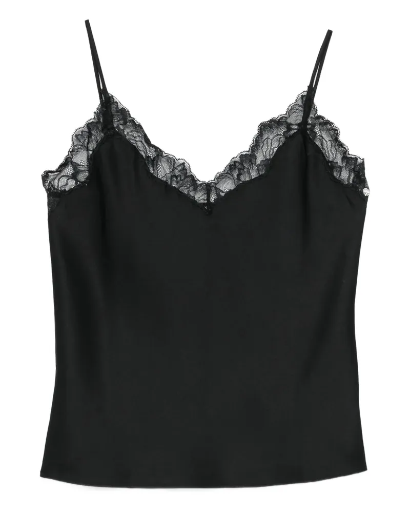 Calvin Klein Lace-trimmed Camisole Top Black