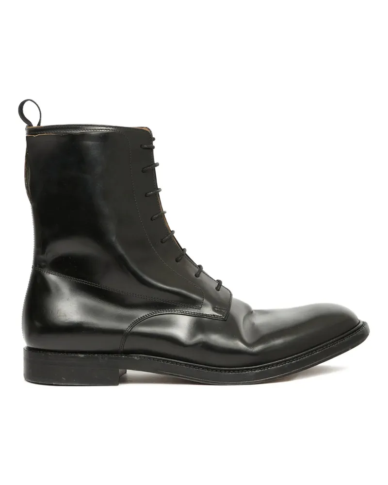 Maison Margiela Cut Lace-up Boots Black