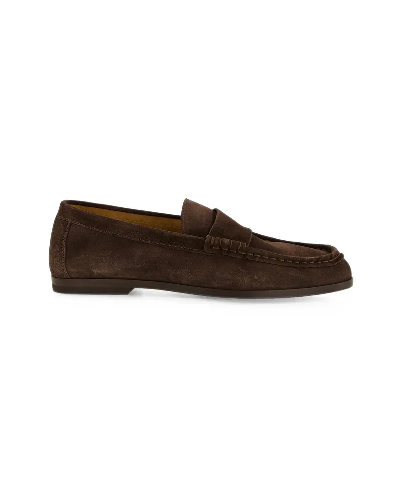 Common Projects Penny-strap Suede Loafers Brown