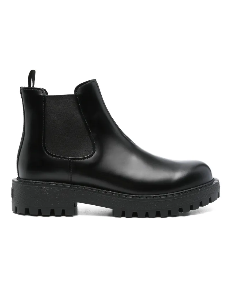 Prada 45mm Leather Chelsea Boots Black