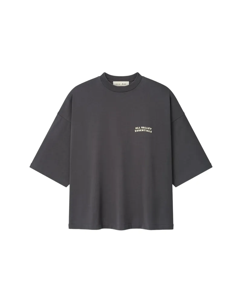 Fear of God Merch Tee Logo-print Drop-shoulder T-shirt Grey