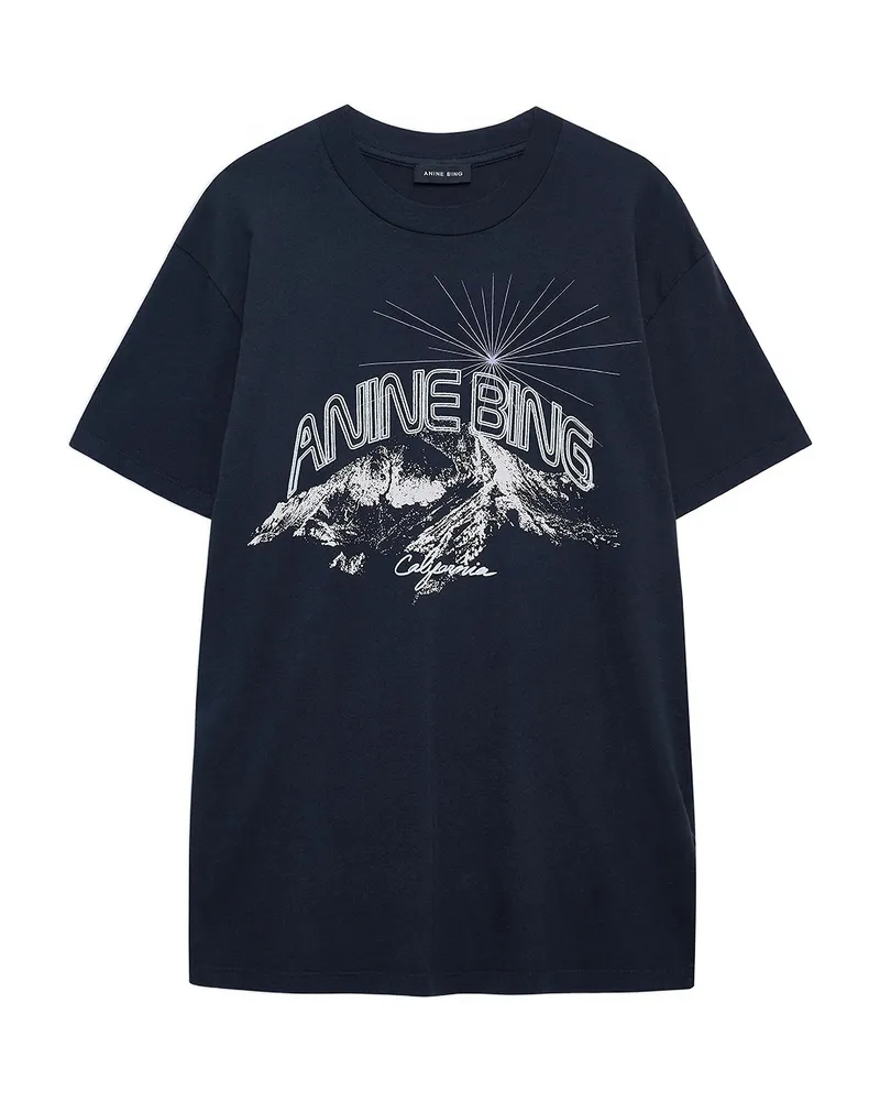 Anine Bing The Walker Crew-neck T-shirt Blue