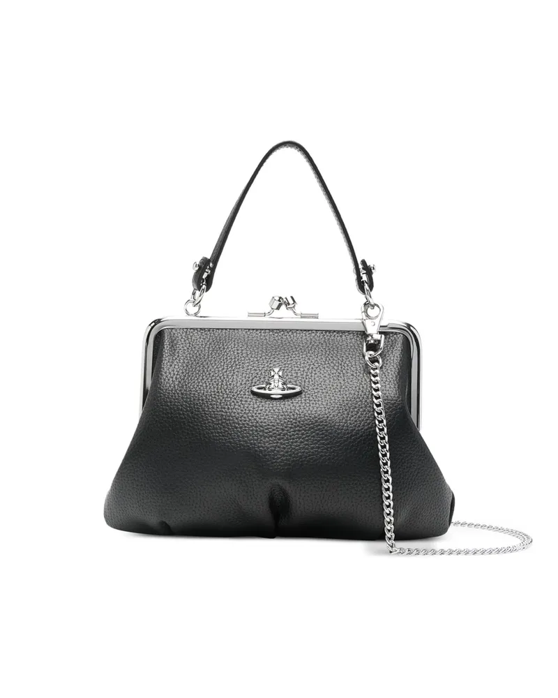 Vivienne Westwood Granny Frame Clutch Bag Black