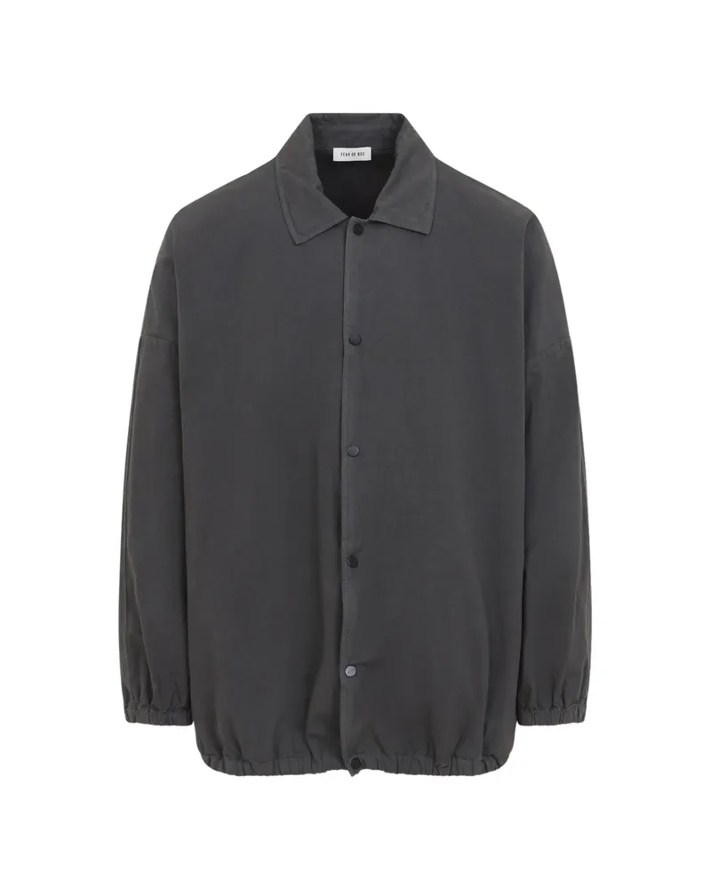Fear of God Logo-print Elasticated-hem Jacket Grey