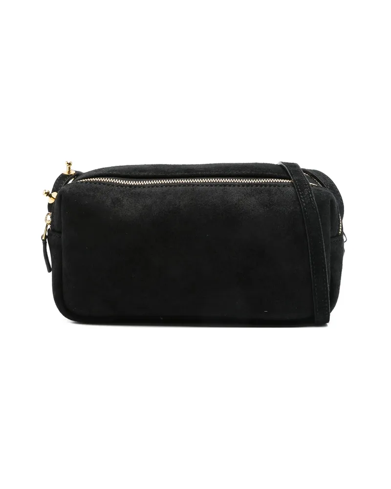 Elleme Mini Trousse Suede Zip-top Shoulder Bag Black