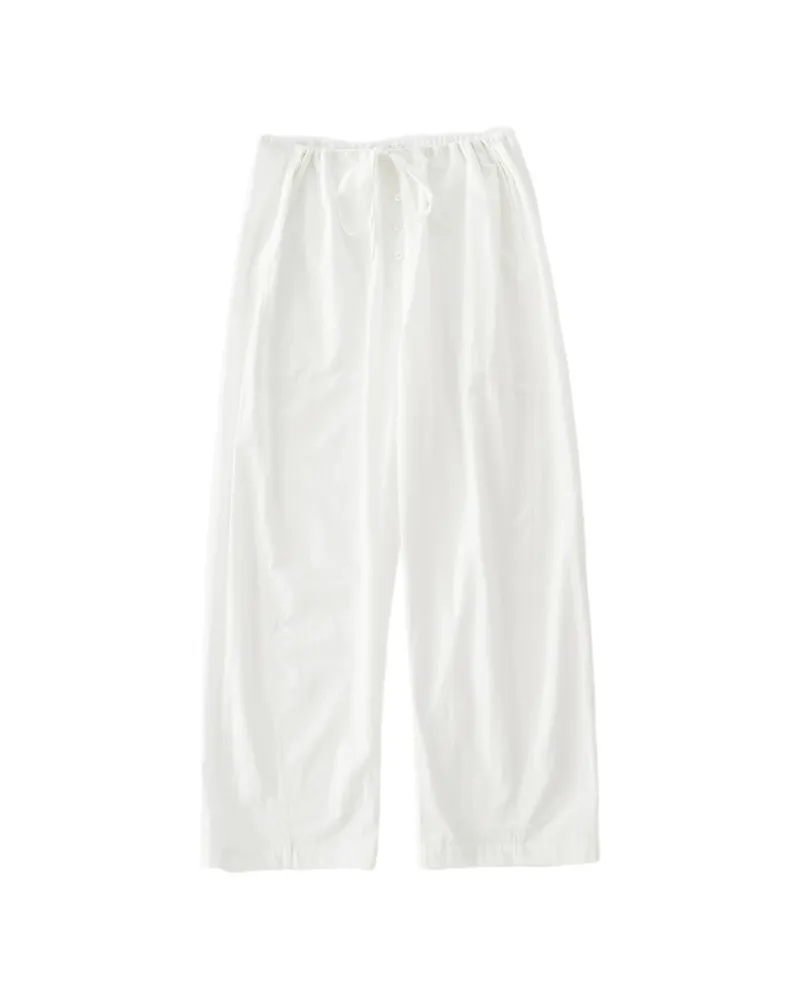 Studio Nicholson Ventura Tie-waist Placket Trousers White