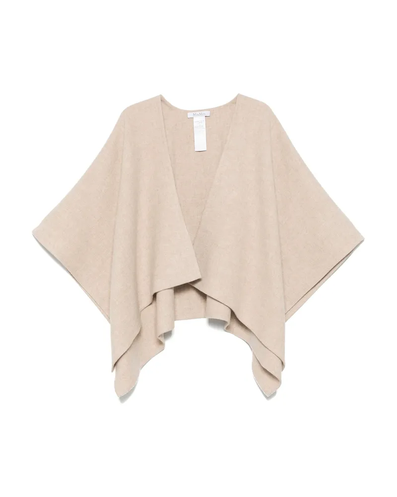 Max Mara Asymmetric-hem Poncho Neutrals