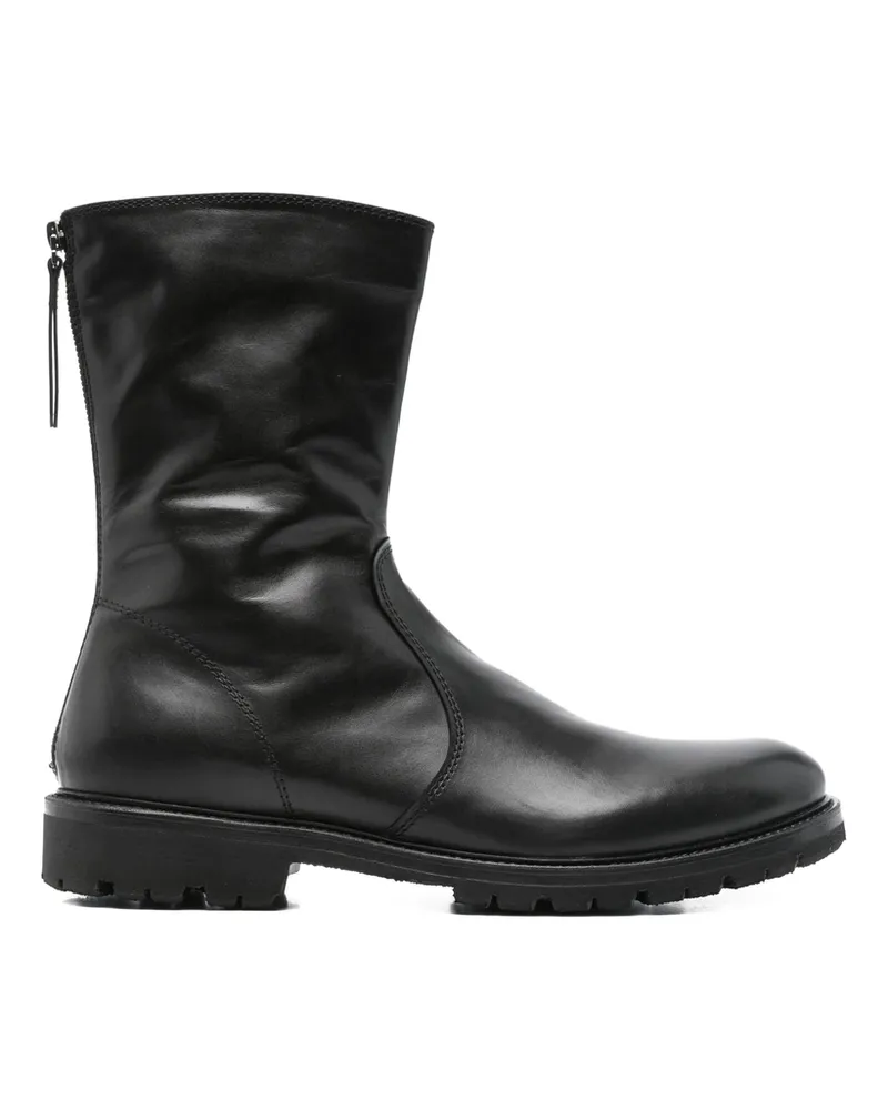 Henderson Zip-fastening Leather Boots Black
