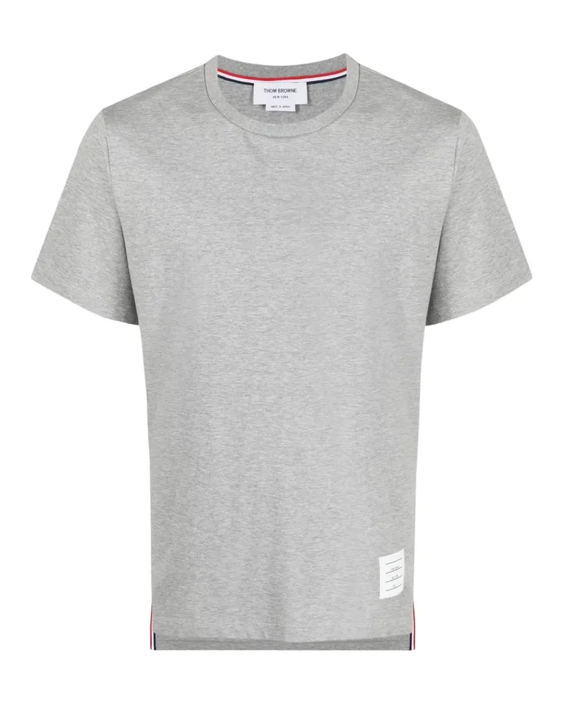 Thom Browne Slit-detailed T-shirt Grey