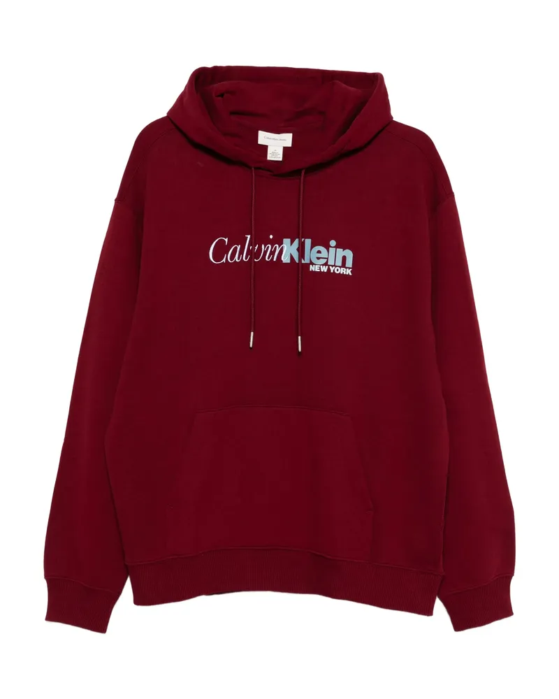 Calvin Klein Logo-print Hoodie Red