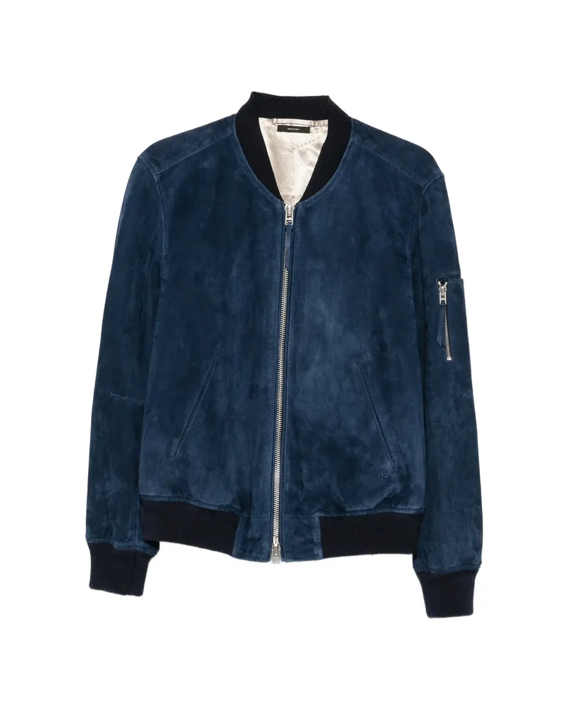 Tom Ford Zip-fastening Leather Jacket Blue