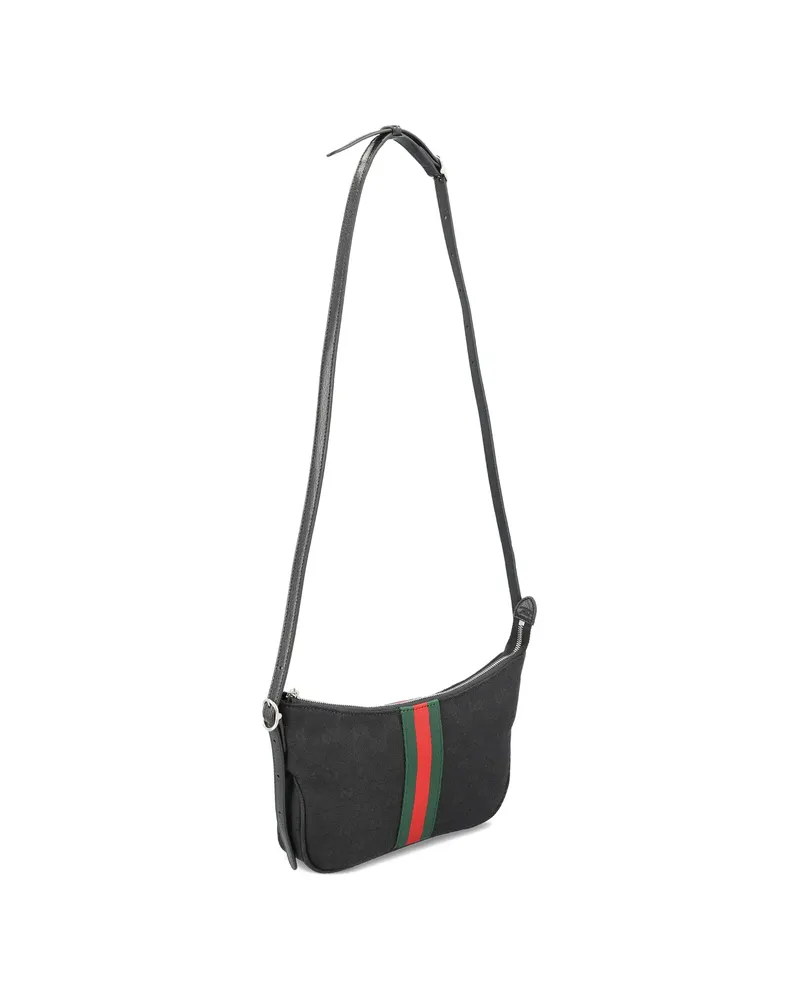 Gucci Small Lunetta Logo-motif Shoulder Bag Black