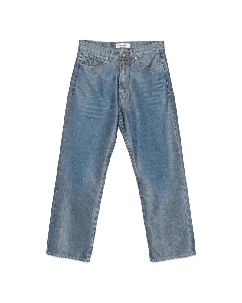 Our Legacy Faded-effect Straight-leg Jeans Blue