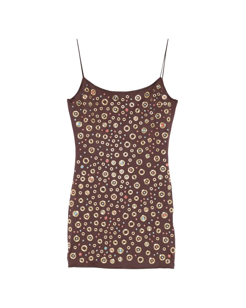 Oséree Ring-embellishment Mini Dress Brown
