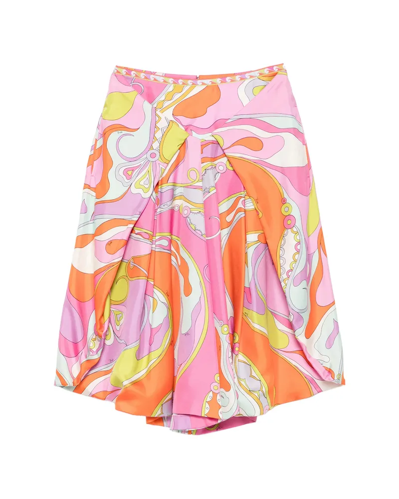 Emilio Pucci Iride-print Silk Trousers Pink