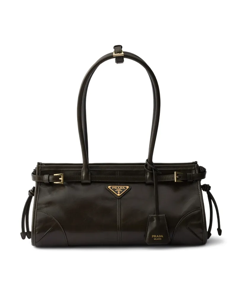 Prada Bonnie Medium Leather Bag Brown