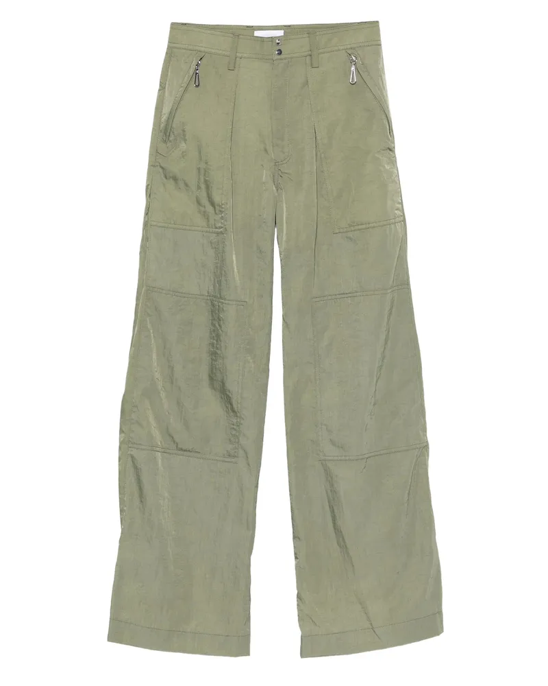 Paco Rabanne Pleated Pocket Trousers Green