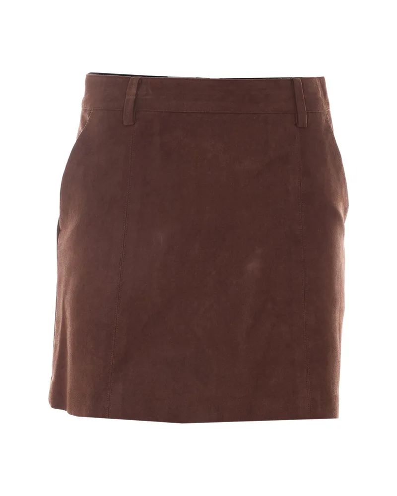 Dunst Minimalist Mini Skirt Brown