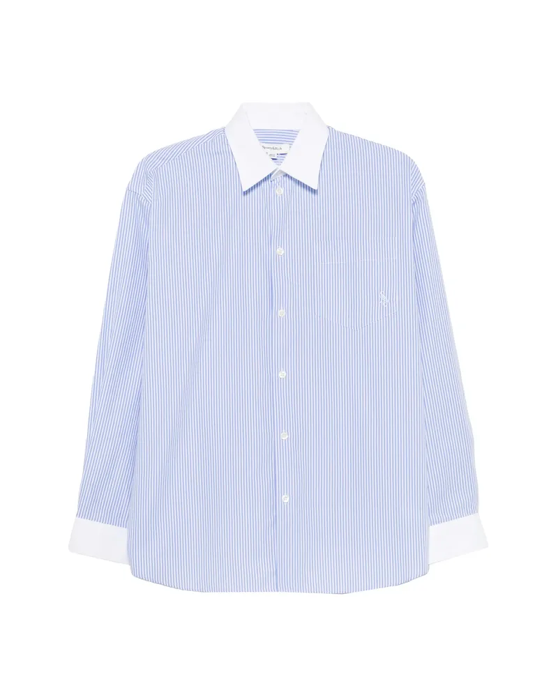 SPORTY & RICH Striped Cotton Shirt White