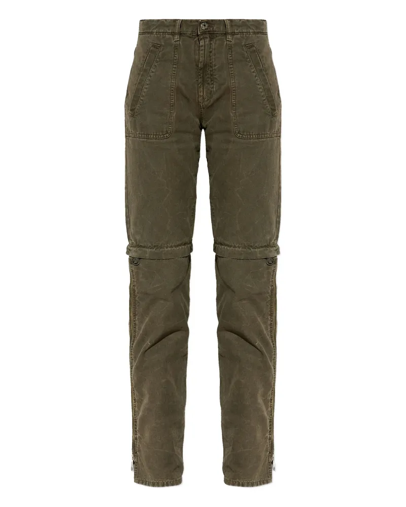 Blumarine Zip-detail Trousers Green