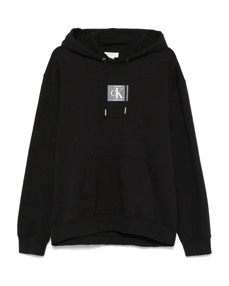 Calvin Klein Logo-patch Hoodie Black