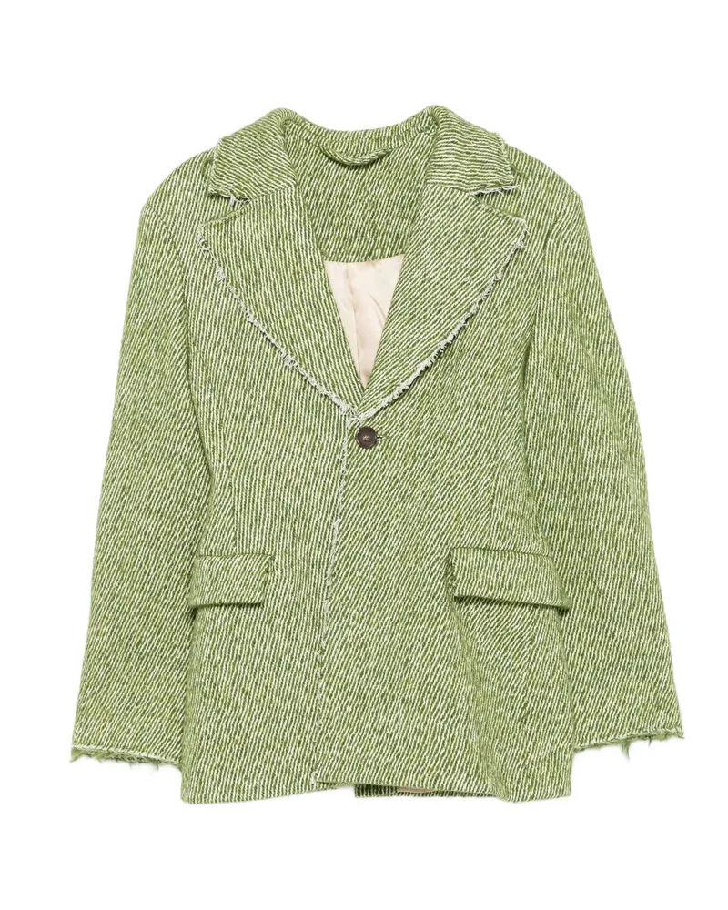 Séfr Single-breasted Blazer Green